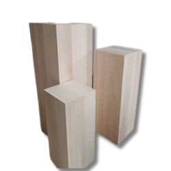 HOUTEN CEREMONIEBLOKKEN SET VAN 3 STUKS