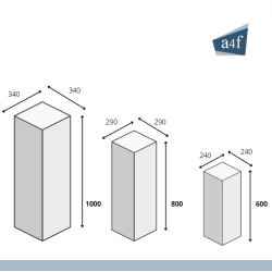 HOUTEN CEREMONIEBLOKKEN SET VAN 3 STUKS