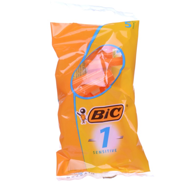 LAME DE RASOIR JETABLE BIC1 SENSITIVE 5 PIÈCES