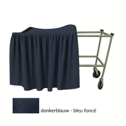 DRAPERIE IN DONKERBLAUW VOOR ALUMINIUM KATAFALK