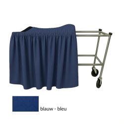 DRAPERIE IN BLAUW VOOR ALUMINIUM KATAFALK