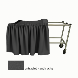 DRAPERIE IN ANTRACIET VOOR ALUMINIUM KATAFALK
