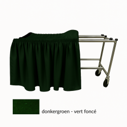 DRAPERIE IN DONERGROEN VOOR ALUMINIUM KATAFALK