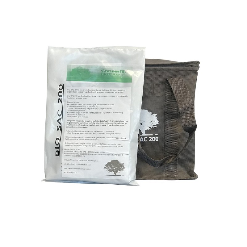 BIO SAC 200 ACTIEVE KOOLFILTER VOOR NATUURLIJKE OPBARING

