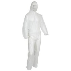 COMBINAISON BLANCHE XL JETABLE RÉSISTANTE ET IMPERMÉABLE