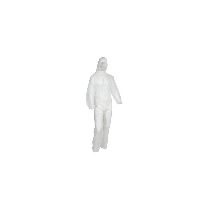 COMBINAISON BLANCHE XL JETABLE RÉSISTANTE ET IMPERMÉABLE